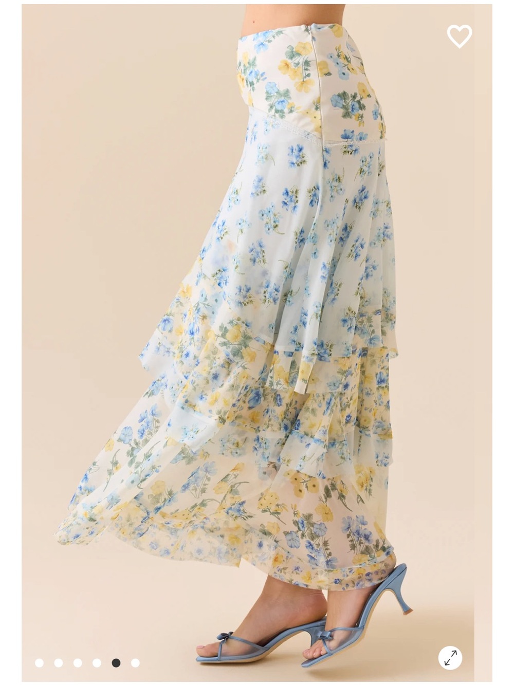 Altar’d State Emmalyn Ruffle Maxi Skirt NWT Floral Tiered Maxi Skirt - Picture 5 of 6